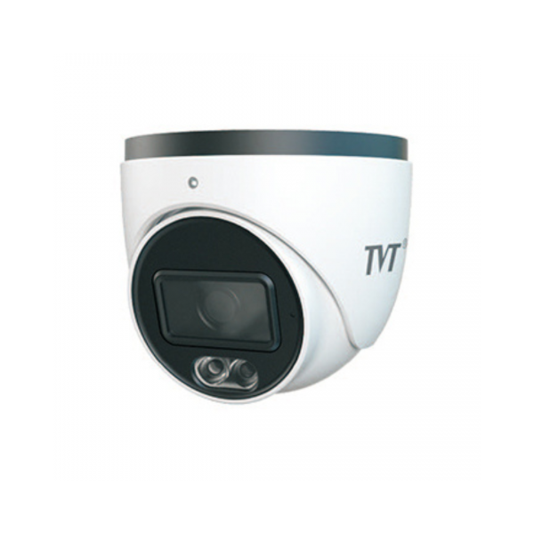 TVT 5MP Full Colour White light with Audio and dip switch Analogue 3.6mm White/Dark Grey
