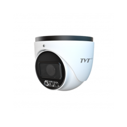 TVT 4MP Full Colour & Active Deterrent AI Camera 2.8mm White/Dark Grey