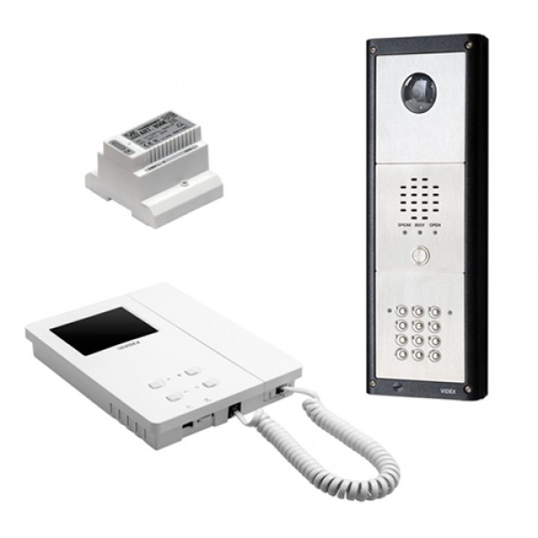 CVR4KV-1S/CL, 1 Button vandal resistant surface colour videokit with coded access