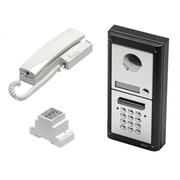 DK4K-1S, 1 Button Audio Intercom Kit with coded keypad